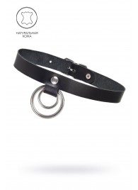 Черный чокер-ошейник с кольцом в кольце - Pecado - купить с доставкой в Сызрани