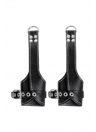 Черные подвесы с белой строчкой - Pecado - купить с доставкой в Сызрани