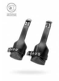 Черные подвесы с белой строчкой - Pecado - купить с доставкой в Сызрани