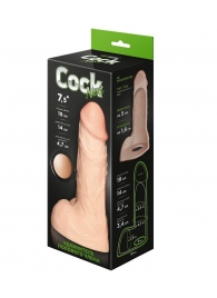 Телесный фаллоудлинитель с мошонкой Cock Next - 19 см. - LOVETOY (А-Полимер) - в Сызрани купить с доставкой