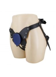 Синие трусики харнесс с платформой Caludio II - Baile - купить с доставкой в Сызрани