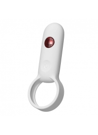 Белое эрекционное виброкольцо с пультом ДУ - Youvic - в Сызрани купить с доставкой