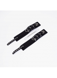 Черные кожаные оковы Sex - Crazy Handmade - купить с доставкой в Сызрани