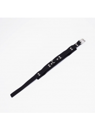 Черный ошейник из высококачественной натуральной кожи - Crazy Handmade - купить с доставкой в Сызрани