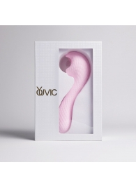 Розовый вибромассажёр с деликатными токами - Youvic - купить с доставкой в Сызрани