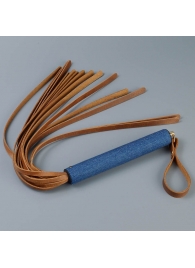 Плеть с джинсовой ручкой «Дикий Запад» - 60 см. - Sitabella - купить с доставкой в Сызрани