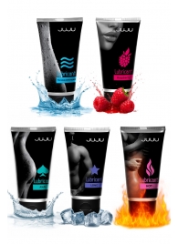 Набор из 5 лубрикантов JUJU (увлажняющий, Hot+, Long, Anal, малина) - JuJu - купить с доставкой в Сызрани