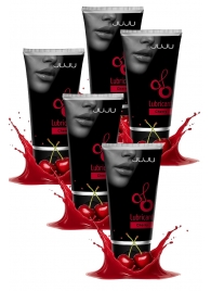 Набор из 5 съедобных лубрикантов JUJU со вкусом вишни - JuJu - купить с доставкой в Сызрани