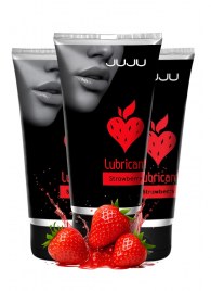 Набор из 3 съедобных лубрикантов JUJU со вкусом клубники - JuJu - купить с доставкой в Сызрани