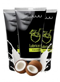 Набор из 3 съедобных лубрикантов JUJU со вкусом кокоса - JuJu - купить с доставкой в Сызрани