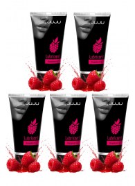Набор из 5 съедобных лубрикантов JUJU со вкусом малины - JuJu - купить с доставкой в Сызрани