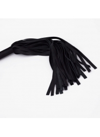 Черный кожаный флоггер - 45 см. - Crazy Handmade - купить с доставкой в Сызрани