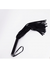 Черный кожаный флоггер - 45 см. - Crazy Handmade - купить с доставкой в Сызрани