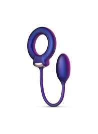 Фиолетовое эрекционное виброкольцо с анальным шариком Eclipse - ONE DC B.V. - в Сызрани купить с доставкой