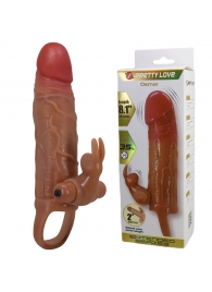 Карамельная вибронасадка с клиторальным стимулятором Osmar - 20,5 см. - Baile - в Сызрани купить с доставкой