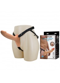 Телесный полый мужской страпон London - 16,8 см. - Baile - купить с доставкой в Сызрани