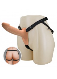 Телесный полый мужской страпон London - 16,8 см. - Baile - купить с доставкой в Сызрани