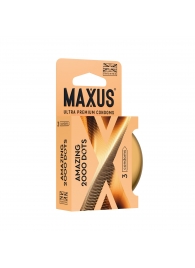 Точечные презервативы MAXUS 2000 Amazing Dots с железным кейсом - 3 шт. - Maxus - купить с доставкой в Сызрани