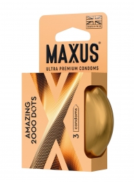 Точечные презервативы MAXUS 2000 Amazing Dots с железным кейсом - 3 шт. - Maxus - купить с доставкой в Сызрани