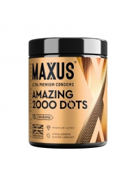 Точечные презервативы MAXUS 2000 Amazing Dots с железным кейсом - 15 шт. - Maxus - купить с доставкой в Сызрани