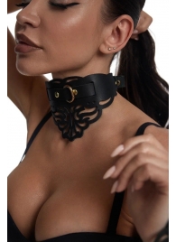 Фигурный чокер с узорами и золотистой фурнитурой - Crazy Handmade - купить с доставкой в Сызрани