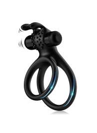 Черное эрекционное виброкольцо с подхватом мошонки Stay Hard - Boys of Toys - в Сызрани купить с доставкой