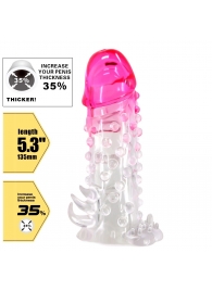 Прозрачно-розовая насадка на пенис Wilford - 13,5 см. - Baile - в Сызрани купить с доставкой