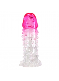 Прозрачно-розовая насадка на пенис Wilford - 13,5 см. - Baile - в Сызрани купить с доставкой