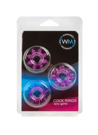 Набор из 3 лиловых эрекционных колец различной формы - Erowoman-Eroman - в Сызрани купить с доставкой