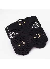 Фигурный набор для БДСМ-игр с узорами и золотистой фурнитурой - Crazy Handmade - купить с доставкой в Сызрани