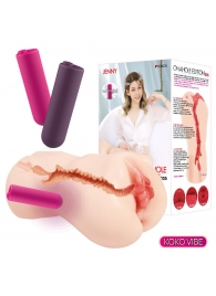 Мастурбатор-вагина с вибрацией Jenny Onahole edition 005 - KOKOS - в Сызрани купить с доставкой