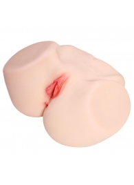 Мастурбатор-полуторс с двойным слоем материала и вибрацией Jenny Onahole Real Vagina - KOKOS - в Сызрани купить с доставкой