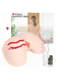 Мастурбатор-полуторс с двойным слоем материала и вибрацией Jenny Onahole Real Hips - KOKOS - в Сызрани купить с доставкой
