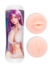 Двусторонний мастурбатор аниме - ротик и вагина - Tokyo Style - в Сызрани купить с доставкой