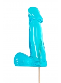 Голубой леденец в форме члена со вкусом блю кюрасао - 173 гр. - Sosuчki - купить с доставкой в Сызрани