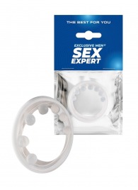 Эрекционное кольцо с мягкой стимулирующей насадкой - Sex Expert - в Сызрани купить с доставкой