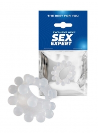 Эластичное эрекционное кольцо с двумя рядами шариков - Sex Expert - в Сызрани купить с доставкой