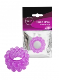 Лиловое эрекционное кольцо с 2 рядами стимулирующих шариков - Erowoman-Eroman - в Сызрани купить с доставкой