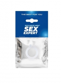 Эластичное эрекционное кольцо с шипиками и шариком - Sex Expert - в Сызрани купить с доставкой