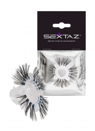 Эластичное эрекционное кольцо с черными «ресничками» - Sextaz - в Сызрани купить с доставкой