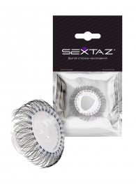 Эластичное эрекционное кольцо с длинными черными «ресничками» - Sextaz - в Сызрани купить с доставкой