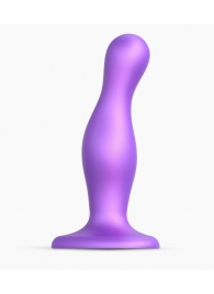 Фиолетовая насадка Strap-On-Me Dildo Plug Curvy size M - Strap-on-me - купить с доставкой в Сызрани