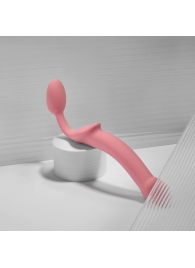 Розовый безремневой страпон Strap-on-me Semi-Realistic Bendable Strap-On size L - Strap-on-me - купить с доставкой в Сызрани