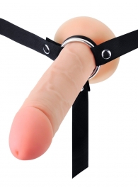 Мужской полый страпон на регулируемых ремешках - 22 см. - Sex Expert - купить с доставкой в Сызрани