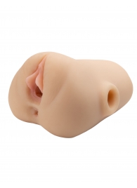 Телесный мастурбатор с вибрацией Double Pounder Vibrating Squeeze Stroker - Pipedream - в Сызрани купить с доставкой