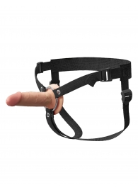 Телесный пустотелый фаллопротез 5’’ Hollow Silicone Strap-On - 14 см. - Pipedream - купить с доставкой в Сызрани