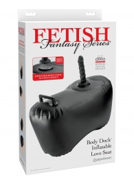 Черное надувное кресло с платформой для фиксации дилдо Body Dock Inflatable Love Seat - Pipedream - купить с доставкой в Сызрани