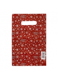 Красный подарочный новогодний пакет с вырубной ручкой (20х30 см) - Сима-Ленд - купить с доставкой в Сызрани