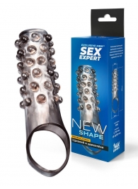 Дымчатая насадка на пенис с выпуклостями - 11 см. - Sex Expert - в Сызрани купить с доставкой