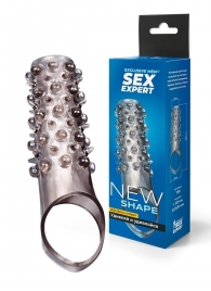Дымчатая насадка на пенис с шипами и выпуклостями - 12 см. - Sex Expert - в Сызрани купить с доставкой